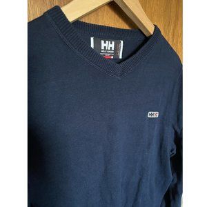 Men’s Helly Hansen Cotton V-Neck Sweater Navy Blue Small